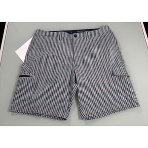 Tommy Bahama Island Active Shorts Men's 38x10 Checked Perform Cargo Golf DadCore